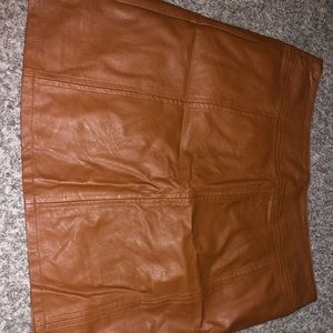 leather mini skirt